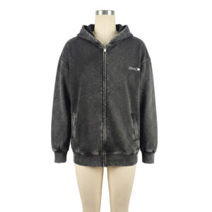 Lifestyle Fleece Zip Hoodie ZPHC —  Washed Black